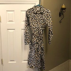 J. Crew cheetah shirt dress